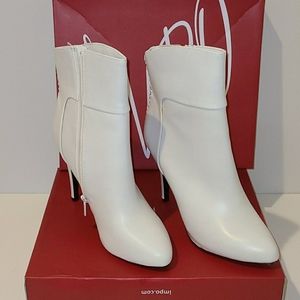Brand New White Heeled Boots